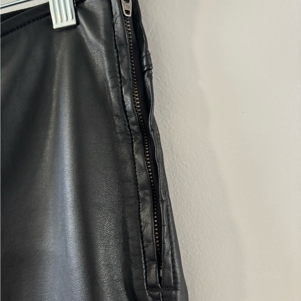 Free People Black Faux Leather High-Rise Pants - Picture 4 of 5